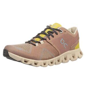 ON Womens Cloud X Textile Synthetic Mocha Sand Trainers